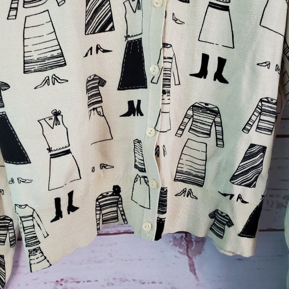 Oliver Perry Silk Blend Button Front Cardigan Sweater Top Blouse XL Fashion - Picture 5 of 7